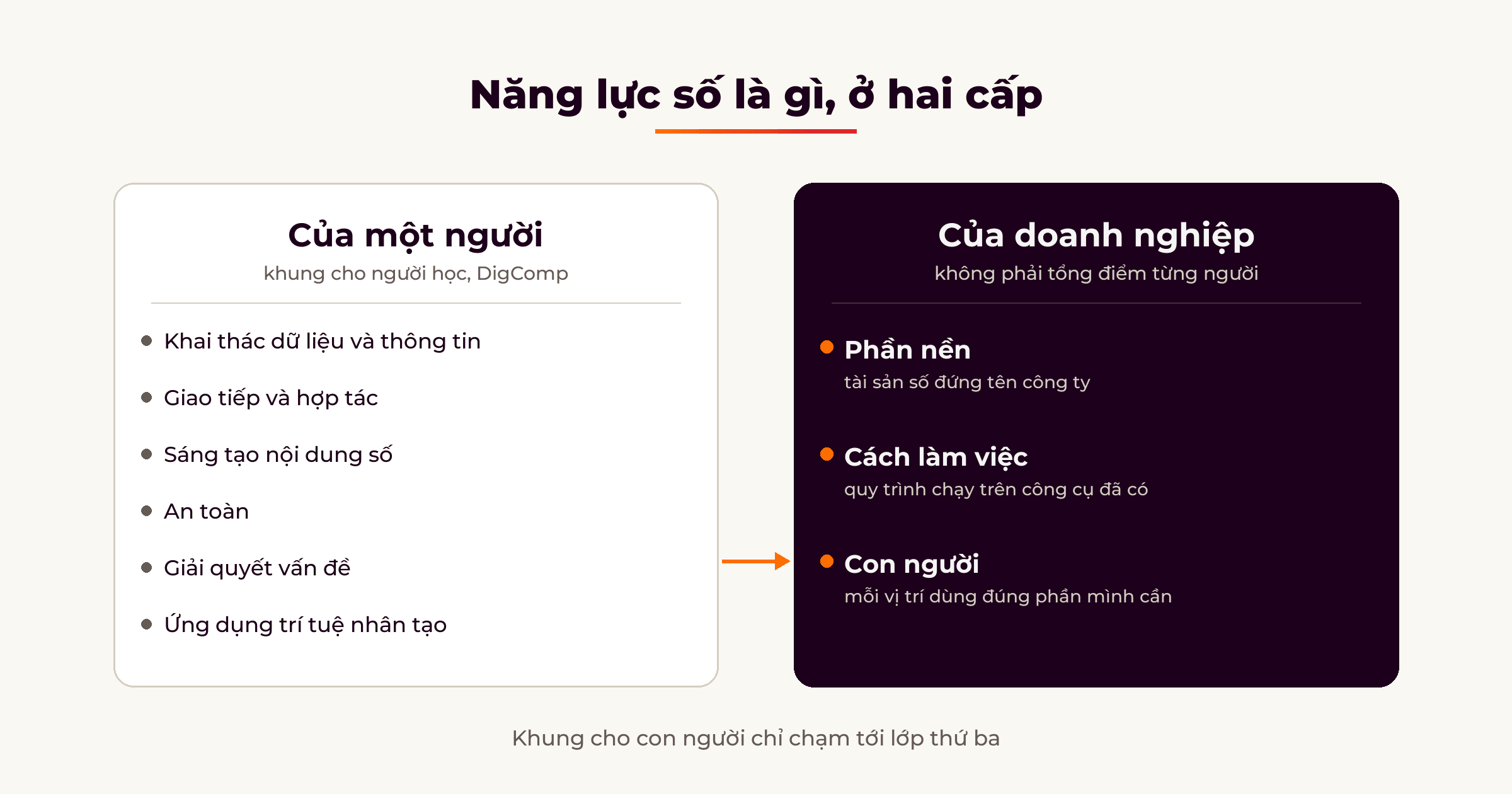 Năng lực số là gì ở hai cấp: năng lực số của một người và năng lực số của doanh nghiệp