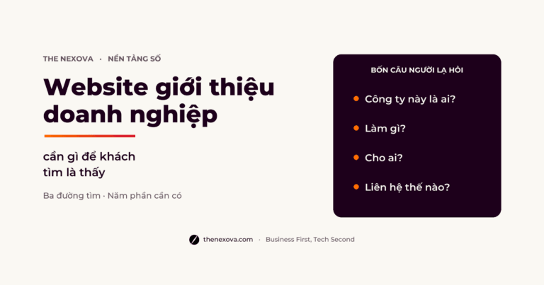Website giới thiệu doanh nghiệp cần gì để khách tìm là thấy: bốn câu người lạ hỏi