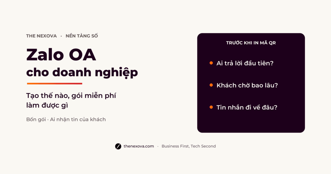 Zalo OA cho doanh nghiệp: tạo thế nào, gói miễn phí làm được gì